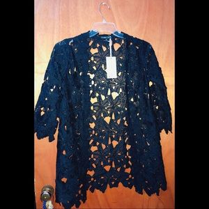 Black Lace Cardigan